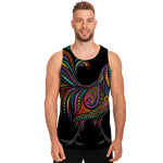 Colorful Rooster Print Men's Tank Top