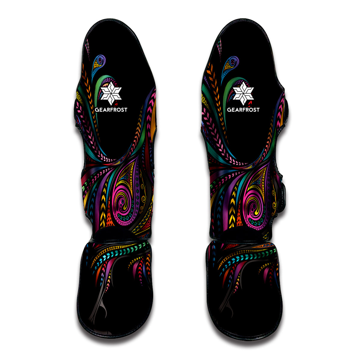 Colorful Rooster Print Muay Thai Shin Guard