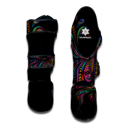 Colorful Rooster Print Muay Thai Shin Guard