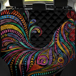 Colorful Rooster Print Pet Car Back Seat Cover