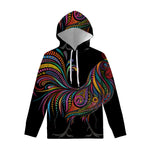 Colorful Rooster Print Pullover Hoodie