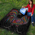 Colorful Rooster Print Quilt