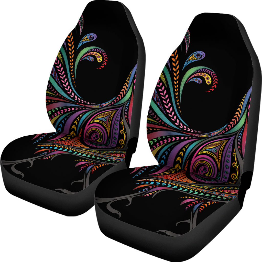 Colorful Rooster Print Universal Fit Car Seat Covers