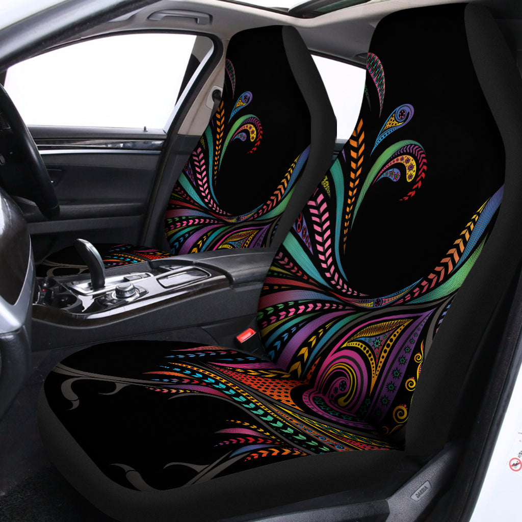 Colorful Rooster Print Universal Fit Car Seat Covers