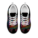 Colorful Rooster Print White Sneakers
