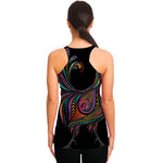 Colorful Rooster Print Women's Racerback Tank Top