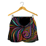 Colorful Rooster Print Women's Shorts
