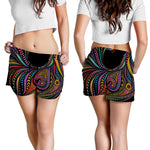 Colorful Rooster Print Women's Shorts
