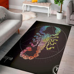 Colorful Scorpio Sign Print Area Rug