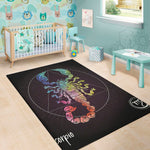 Colorful Scorpio Sign Print Area Rug