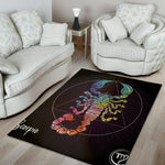 Colorful Scorpio Sign Print Area Rug