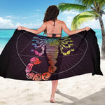 Colorful Scorpio Sign Print Beach Sarong Wrap