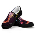 Colorful Scorpio Sign Print Black Slip On Sneakers