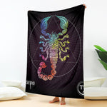 Colorful Scorpio Sign Print Blanket