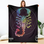 Colorful Scorpio Sign Print Blanket