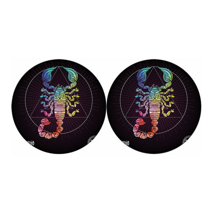 Colorful Scorpio Sign Print Car Coasters