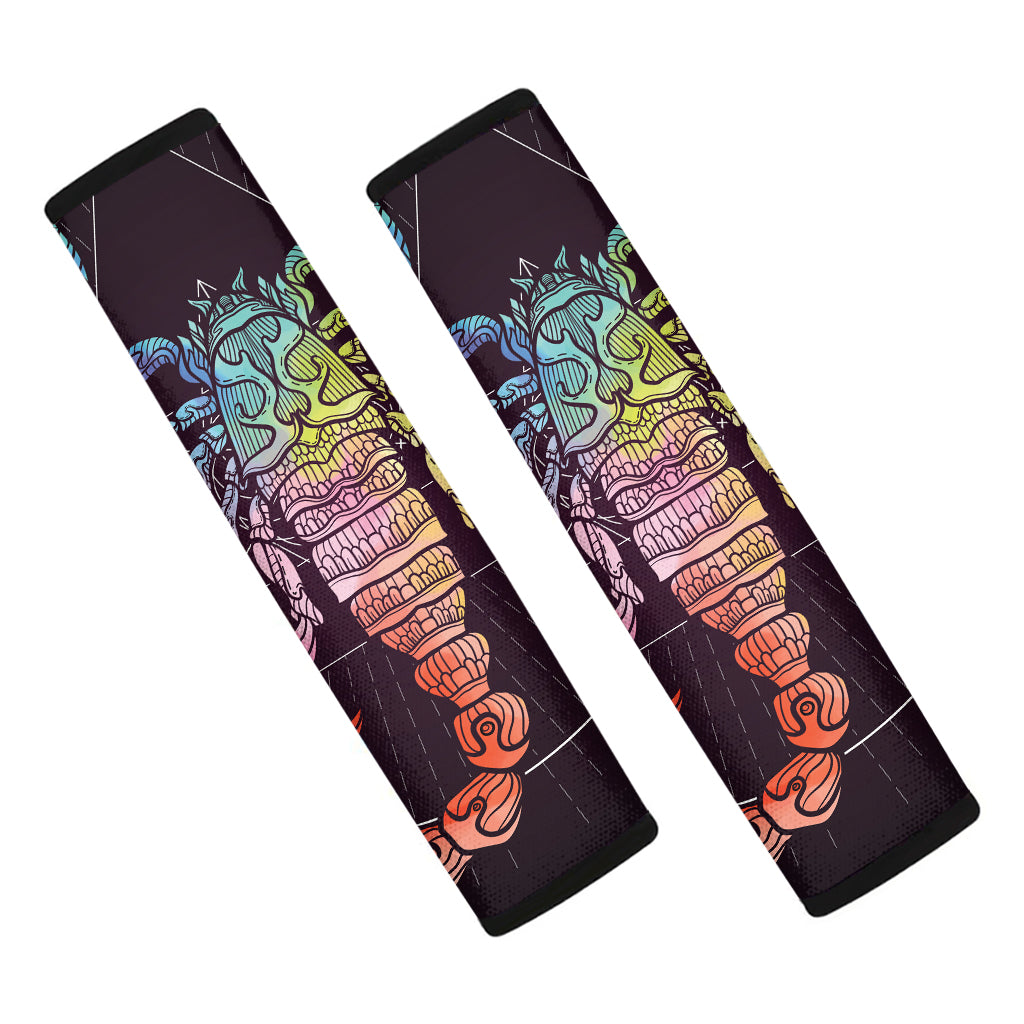Colorful Scorpio Sign Print Car Seat Belt Covers