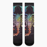 Colorful Scorpio Sign Print Crew Socks