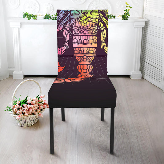 Colorful Scorpio Sign Print Dining Chair Slipcover