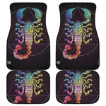 Colorful Scorpio Sign Print Front and Back Car Floor Mats