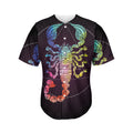 Colorful Scorpio Sign Print Men's Baseball Jersey