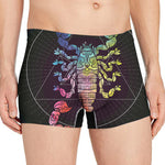 Colorful Scorpio Sign Print Men's Boxer Briefs