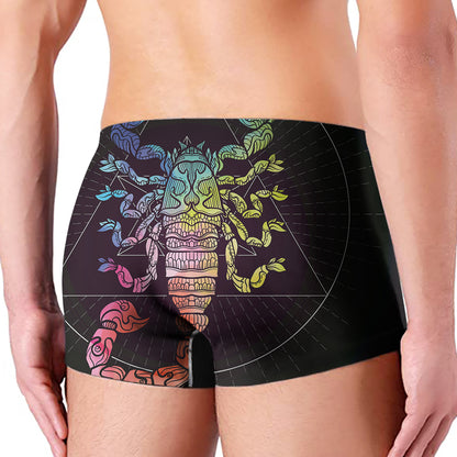 Colorful Scorpio Sign Print Men's Boxer Briefs