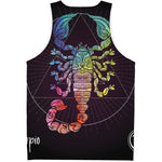 Colorful Scorpio Sign Print Men's Tank Top