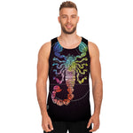 Colorful Scorpio Sign Print Men's Tank Top