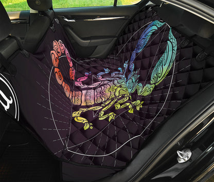 Colorful Scorpio Sign Print Pet Car Back Seat Cover
