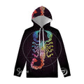 Colorful Scorpio Sign Print Pullover Hoodie
