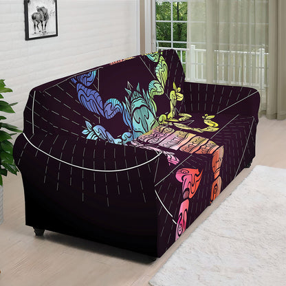 Colorful Scorpio Sign Print Sofa Cover