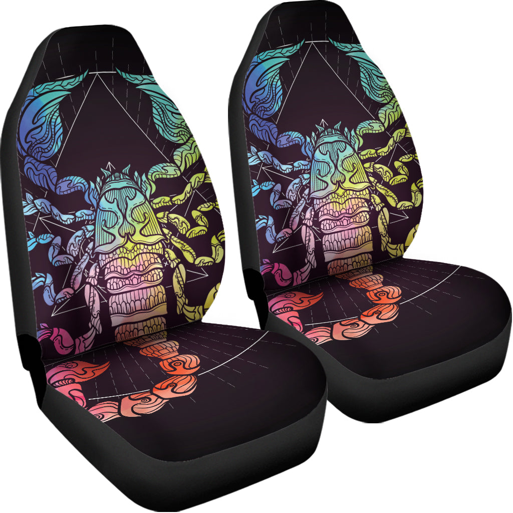 Colorful Scorpio Sign Print Universal Fit Car Seat Covers