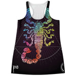 Colorful Scorpio Sign Print Women's Racerback Tank Top