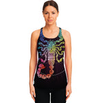 Colorful Scorpio Sign Print Women's Racerback Tank Top