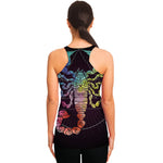 Colorful Scorpio Sign Print Women's Racerback Tank Top