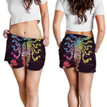 Colorful Scorpio Sign Print Women's Shorts