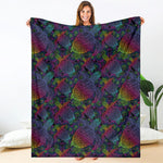 Colorful Sea Turtle Pattern Print Blanket