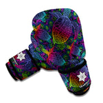 Colorful Sea Turtle Pattern Print Boxing Gloves