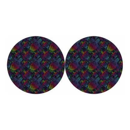 Colorful Sea Turtle Pattern Print Car Coasters