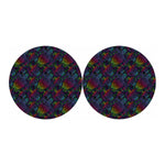 Colorful Sea Turtle Pattern Print Car Coasters