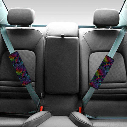 Colorful Sea Turtle Pattern Print Car Seat Belt Covers