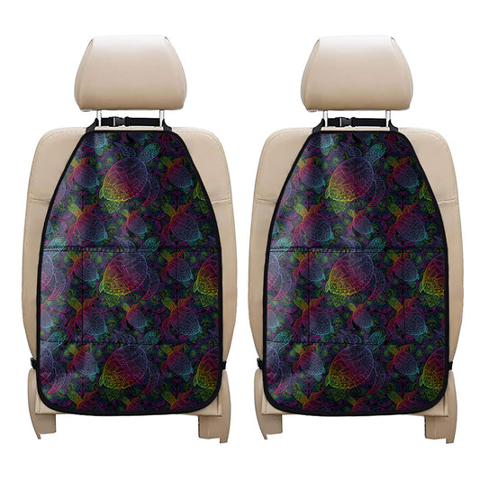 Colorful Sea Turtle Pattern Print Car Seat Organizers