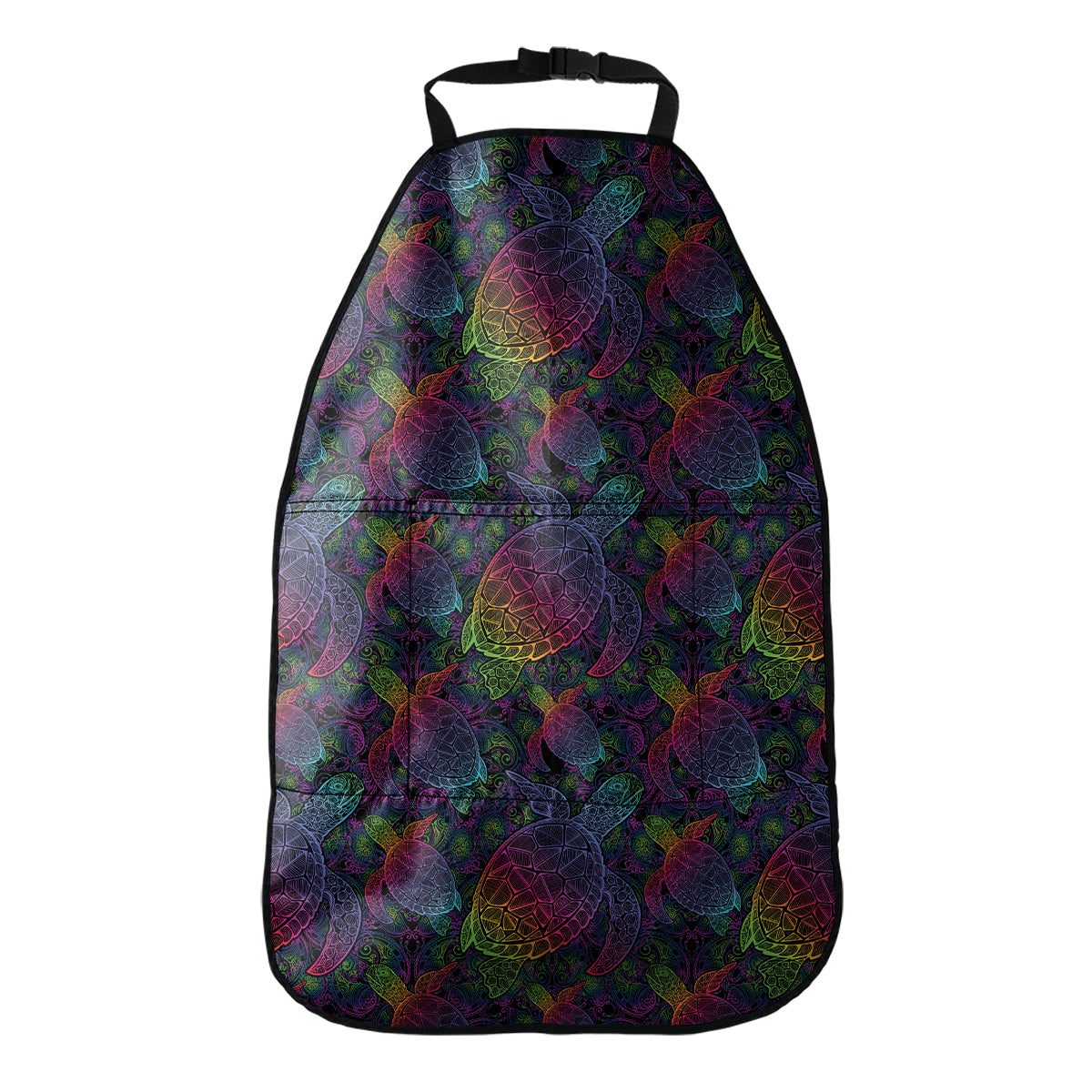 Colorful Sea Turtle Pattern Print Car Seat Organizers