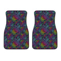 Colorful Sea Turtle Pattern Print Front Car Floor Mats