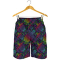 Colorful Sea Turtle Pattern Print Men's Shorts