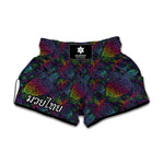Colorful Sea Turtle Pattern Print Muay Thai Boxing Shorts