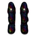 Colorful Sea Turtle Pattern Print Muay Thai Shin Guards
