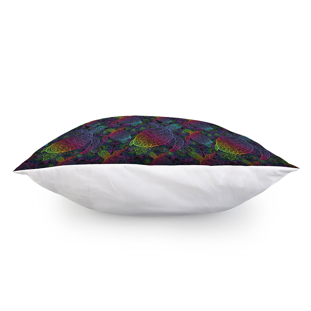 Colorful Sea Turtle Pattern Print Pillow Cover