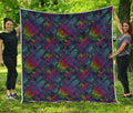 Colorful Sea Turtle Pattern Print Quilt